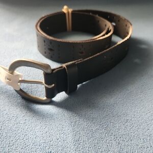 Time and Tru Perforated Black Belt